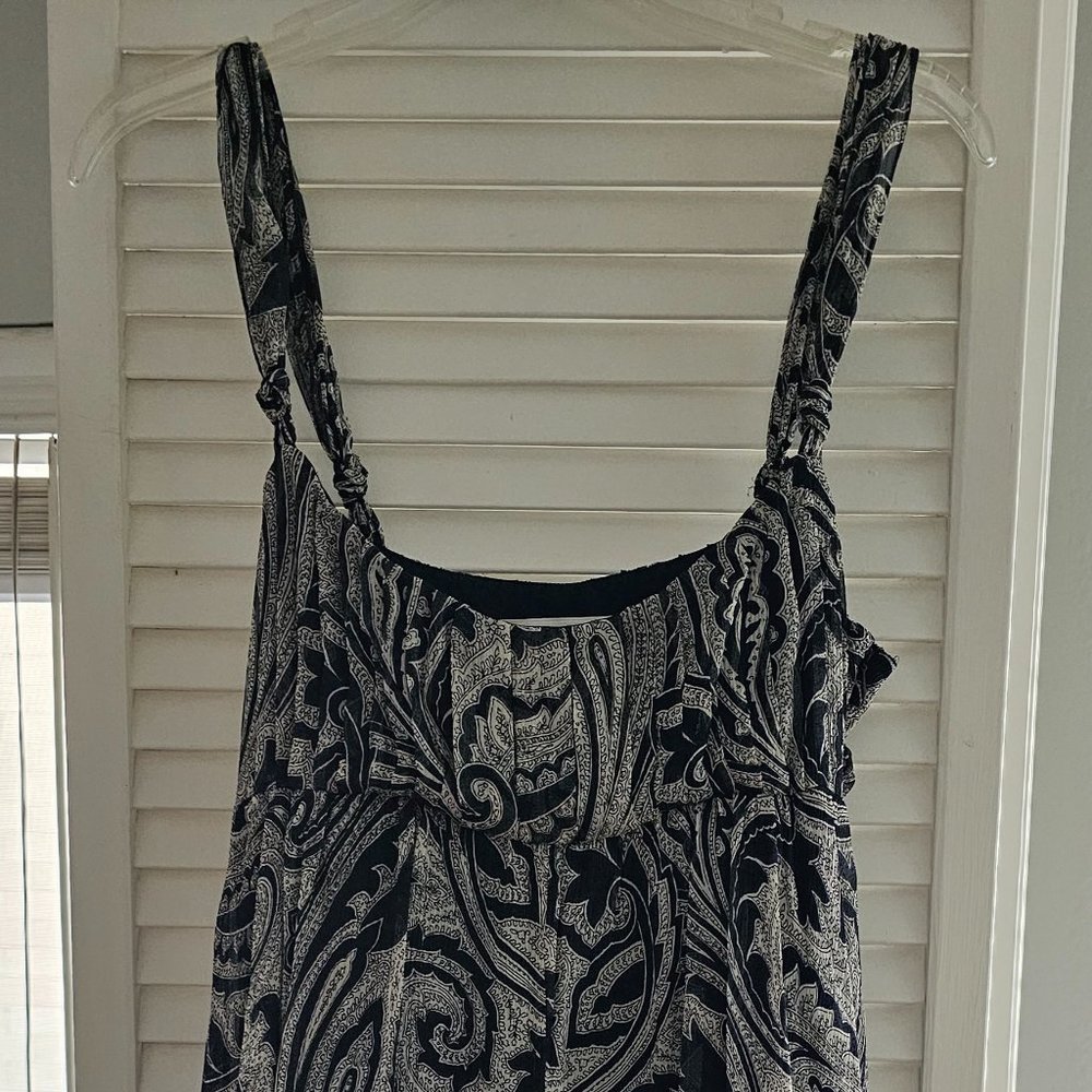 Diane Von Furstenberg Blue & White Paisley Dress - Size 4 - Gently Used